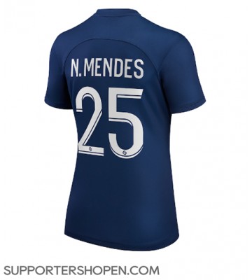 Paris Saint-Germain Nuno Mendes #25 Hemma Matchtröja Dam 2022-23 Kortärmad